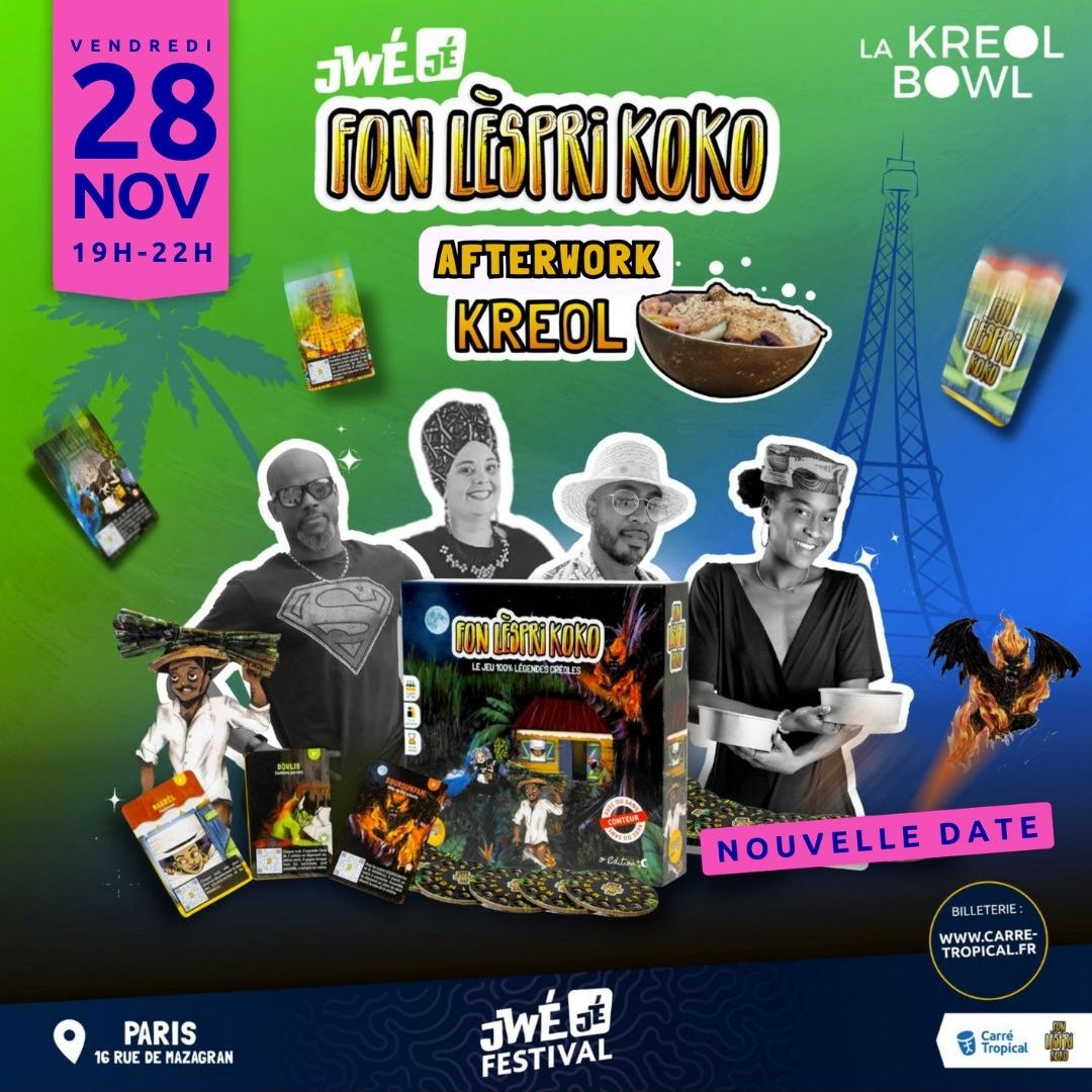 PARIS : JwéJé FonLèspriKoko 🗼 Afterwork Kréol jeux & quiz, à la Kréol Bowl