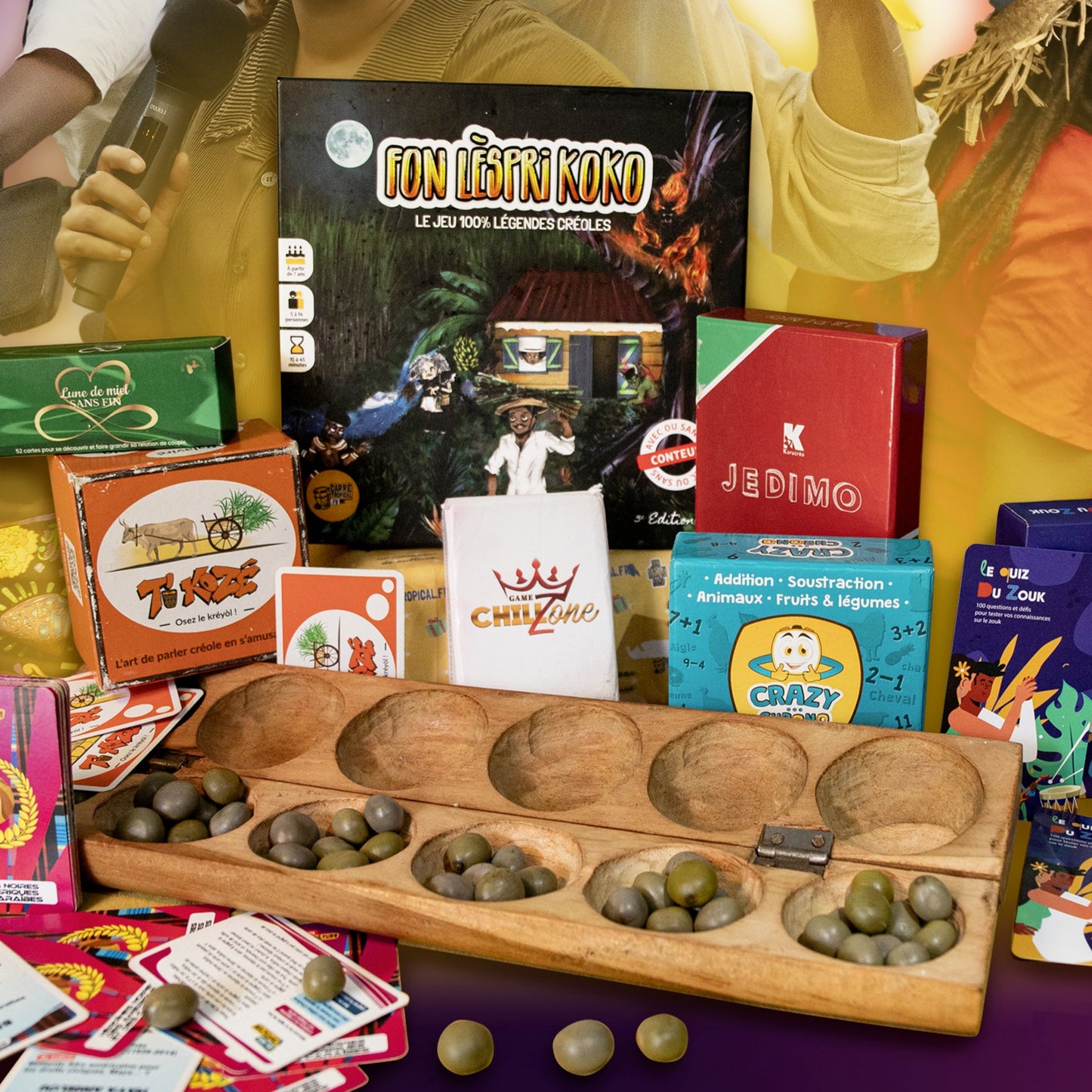 GUADELOUPE : JwéJé FonLèspriKoko 🌴 Soirée jeux culturelle immersive, au restaurant GOODVYBZ