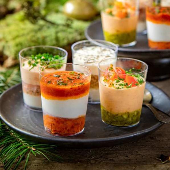 Cocktail déjeunatoire/dinatoire varié 🍽️🌮 vérines et mignardises avec garnitures et/ou accompagnements à base de produits locaux (sucrées, salées et pour tous les gouts végétarien, sans lactose, sans gluten) - Carré TropicalJusqu'à 30 personnes