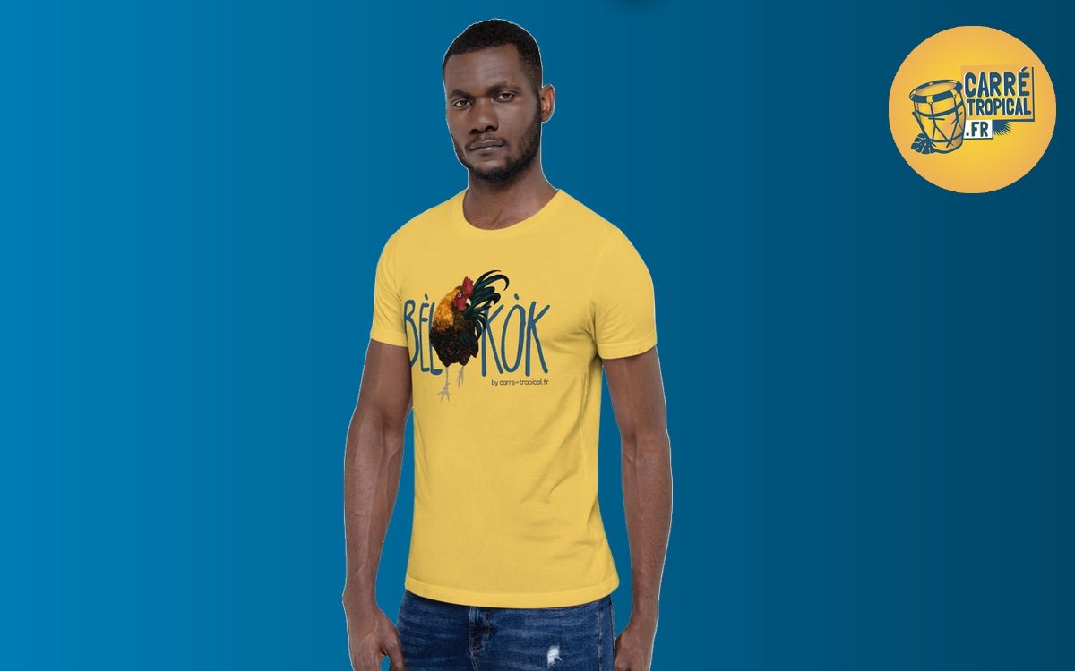 Cagnotte en ligne 💰 Soutenez Damien & les créateurs culturels - Carré TropicalPLIS FÒS = t-shirt BèlKòk | Livraison offerteJeux