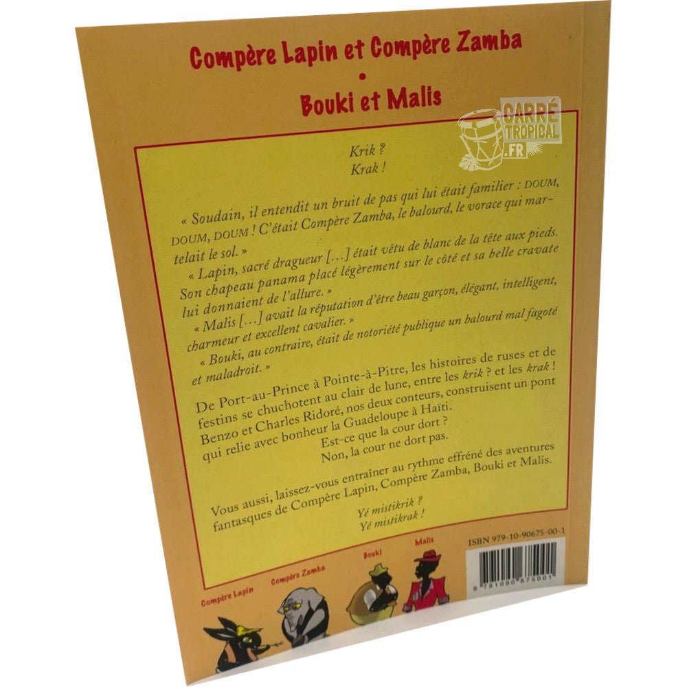 COMPÈRE LAPIN ET COMPÈRE ZAMBA 📗 Contes de Guadeloupe et d'Haîti | Par BENZO et Charles Ridore - Carré TropicalLivres