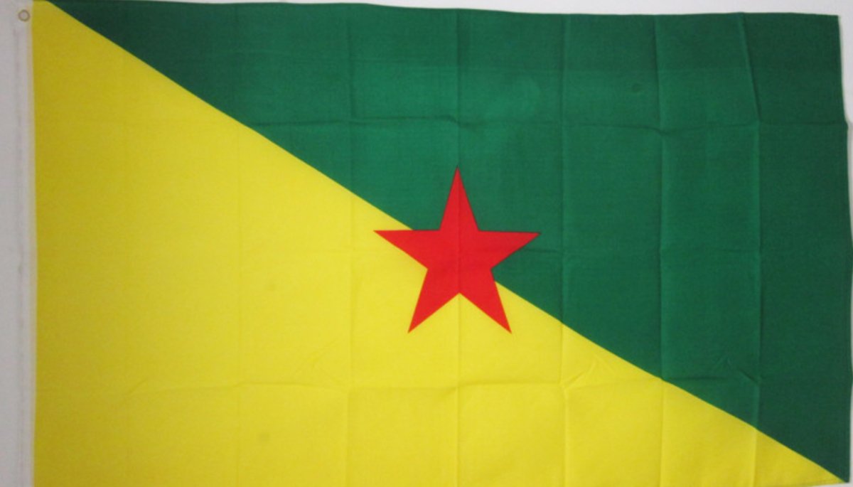 DRAPEAU GUYANE FRANÇAISE 973 🇬🇫 en différents formats et tailles | par Carré Tropical - Carré Tropical(XL) 150x90cm avec oeilletsdrapeaux