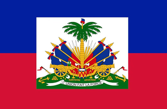 DRAPEAU HAÏTI 🇭🇹 HT Répiblik d'Ayiti | par Carré Tropical - Carré Tropical(XL) 150x90cm avec oeilletsdrapeaux
