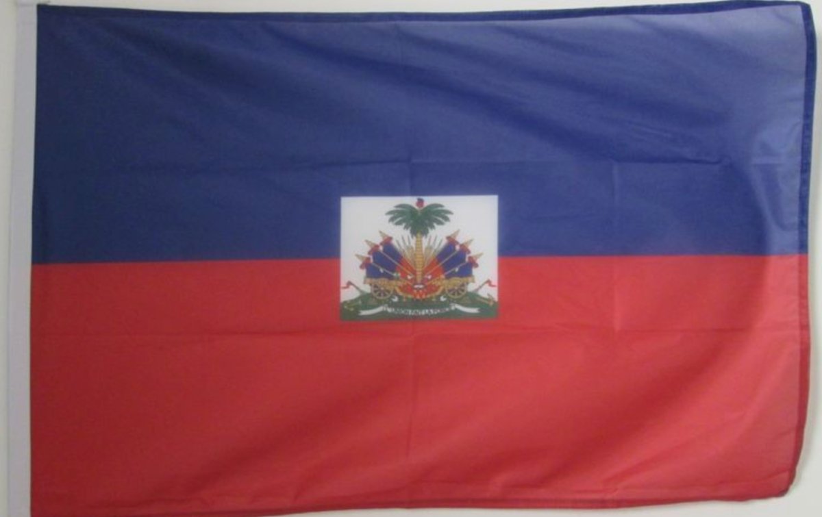 DRAPEAU HAÏTI 🇭🇹 HT Répiblik d'Ayiti | par Carré Tropical - Carré Tropical(XL) 150x90cm avec oeilletsdrapeaux