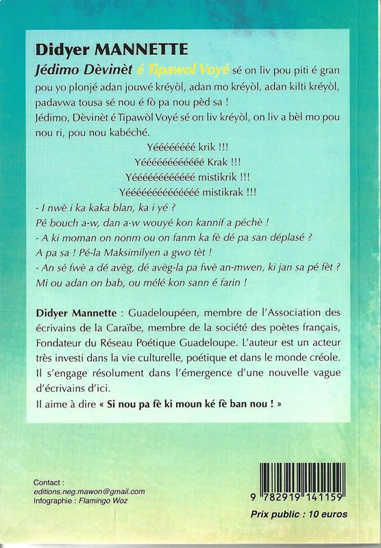 JÉDIMO DÈVINÈT & TI PAWÒL VOYÉ 💬 | Par Didyer Mannette - Carré TropicalLivres