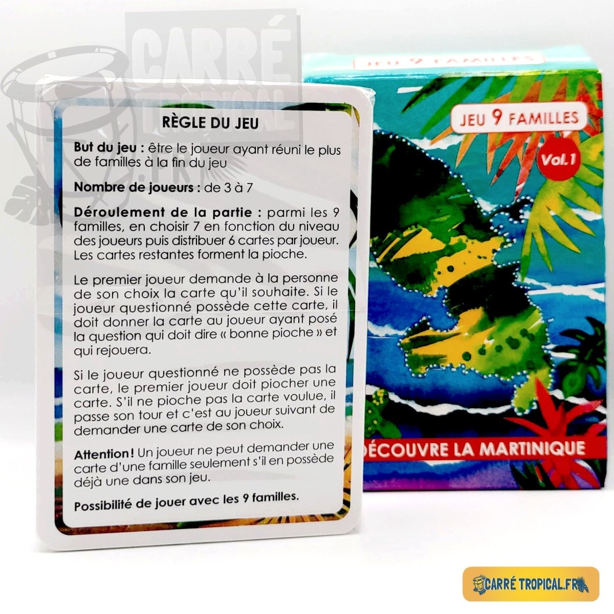 JEU DE 9 FAMILLES 🌴 Je découvre la Martinique | Par Sabine Andrivon-Milton - Carré TropicalJeux de cartes