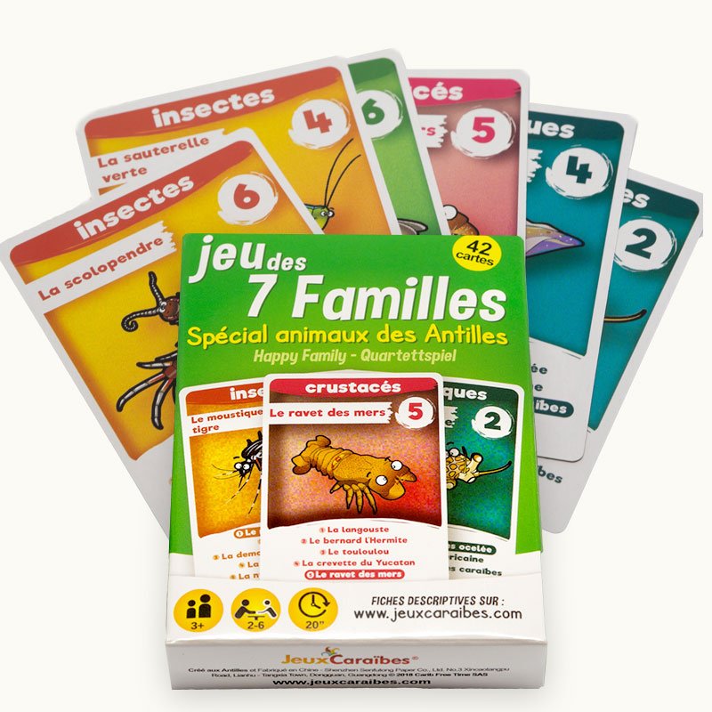 JEU DES 7 FAMILLES 🐾 Spécial animaux tropicaux | Par Willy Hilaire - Carré Tropicaljeux