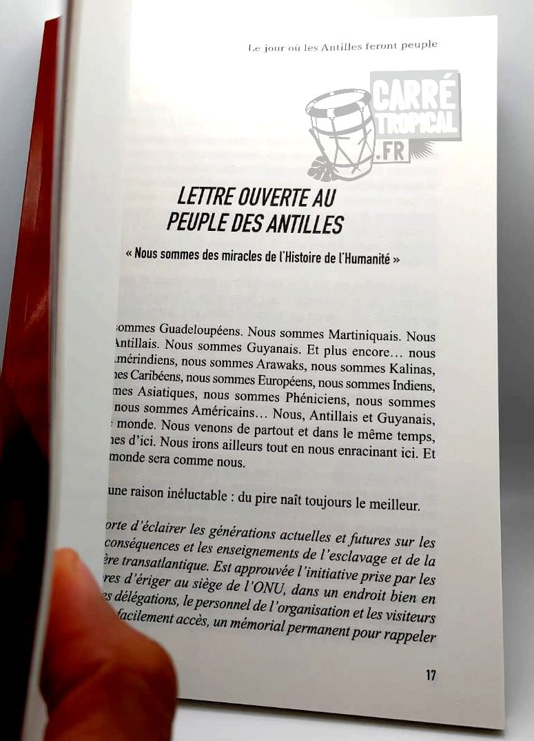 LE JOUR OÙ LES ANTILLES FERONT PEUPLE ✊🏾 Lettre ouverte au peuple des antilles | Par Matthieu Gama - Carré TropicalLivres