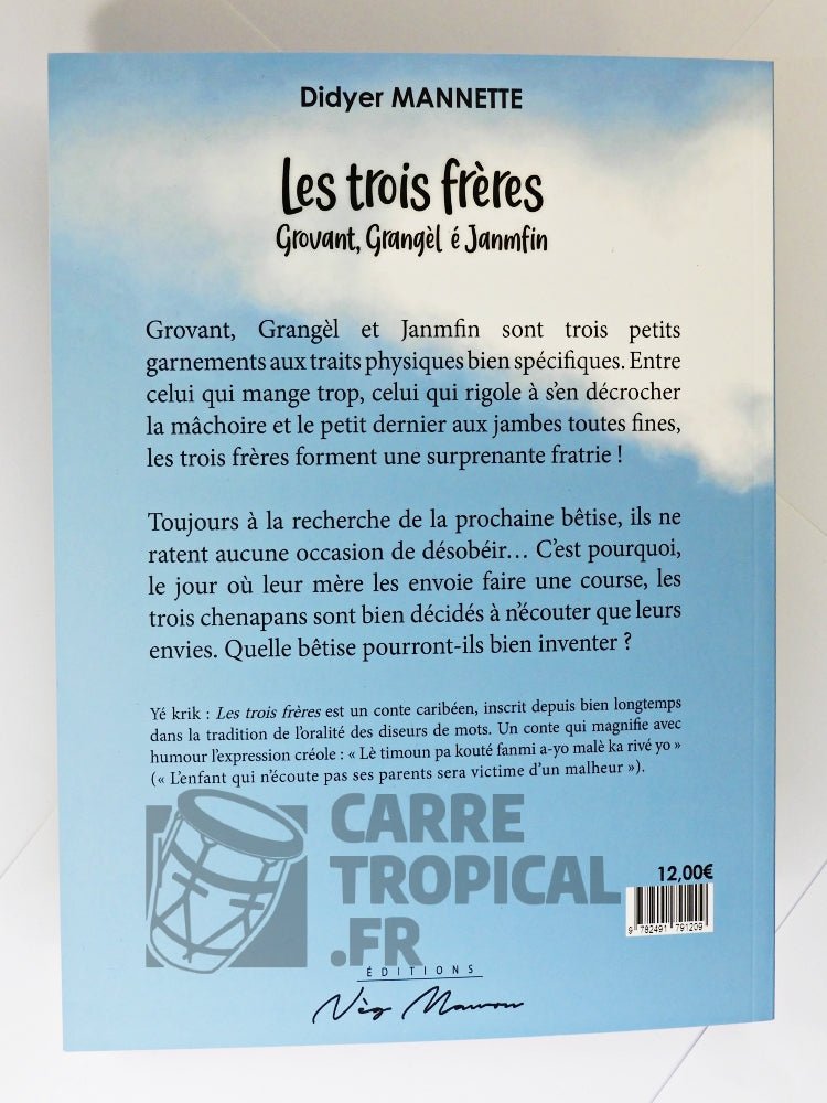 LES TROIS FRÈRES GROVANT, GRANGÈL É JANMFIN 👨‍👨‍👦 | Par Didyer Mannette - Carré TropicalLivres