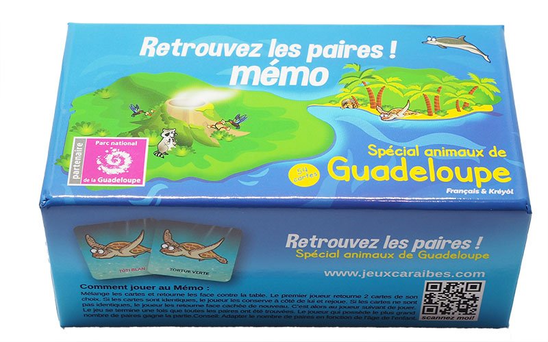 MÉMO ANIMAUX DE GUADELOUPE 🐾 Le jeu de mémoire avec la faune du parc national | Par Willy Hilaire - Carré TropicalJeux de cartes