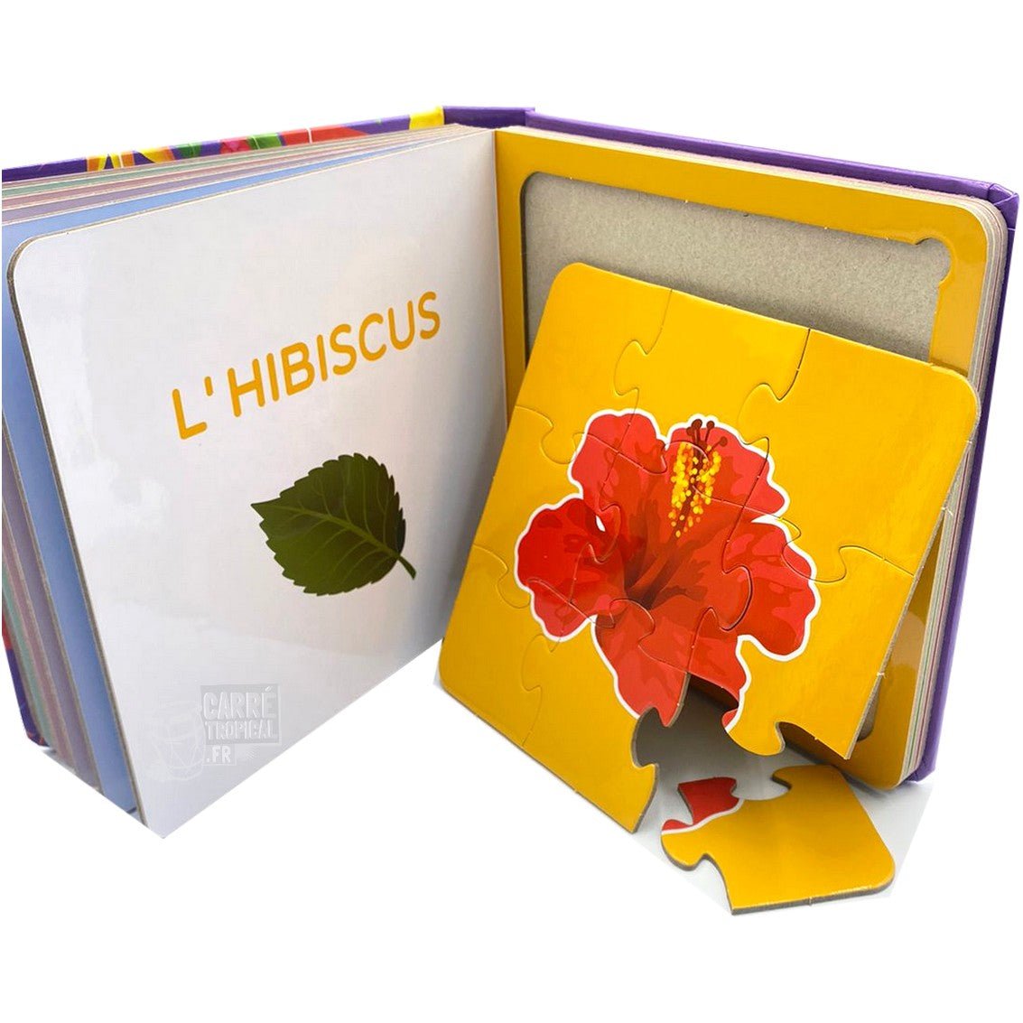 MON IMAGIER-PUZZLE LES FLEURS DES ANTILLES 🌸Découvre les fleurs tropical | Par Jade Amory - Carré TropicalJeux