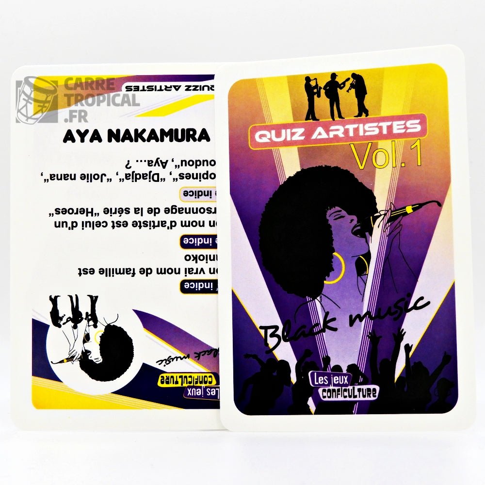 QUIZ ARTISTES BLACK MUSIC đ” Le jeu de cartes conficulture | par CĂ©lio Mirande - CarrĂ© TropicalEpisode 1Jeux de cartes
