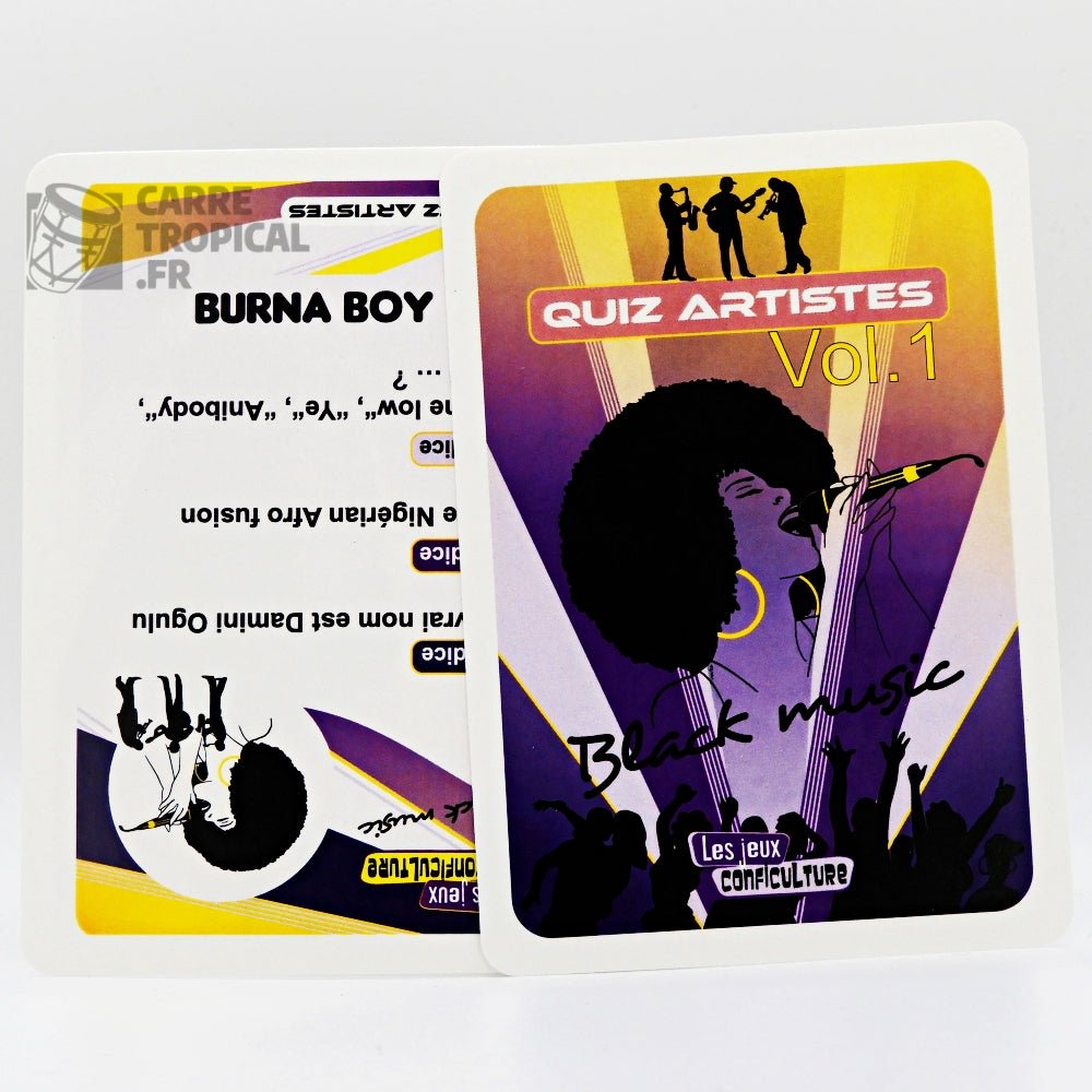 QUIZ ARTISTES BLACK MUSIC đ” Le jeu de cartes conficulture | par CĂ©lio Mirande - CarrĂ© TropicalEpisode 1Jeux de cartes