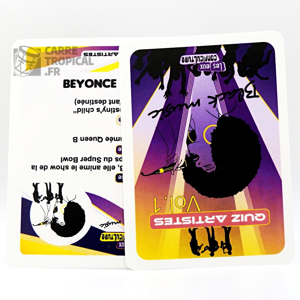 QUIZ ARTISTES BLACK MUSIC đ” Le jeu de cartes conficulture | par CĂ©lio Mirande - CarrĂ© TropicalEpisode 1Jeux de cartes