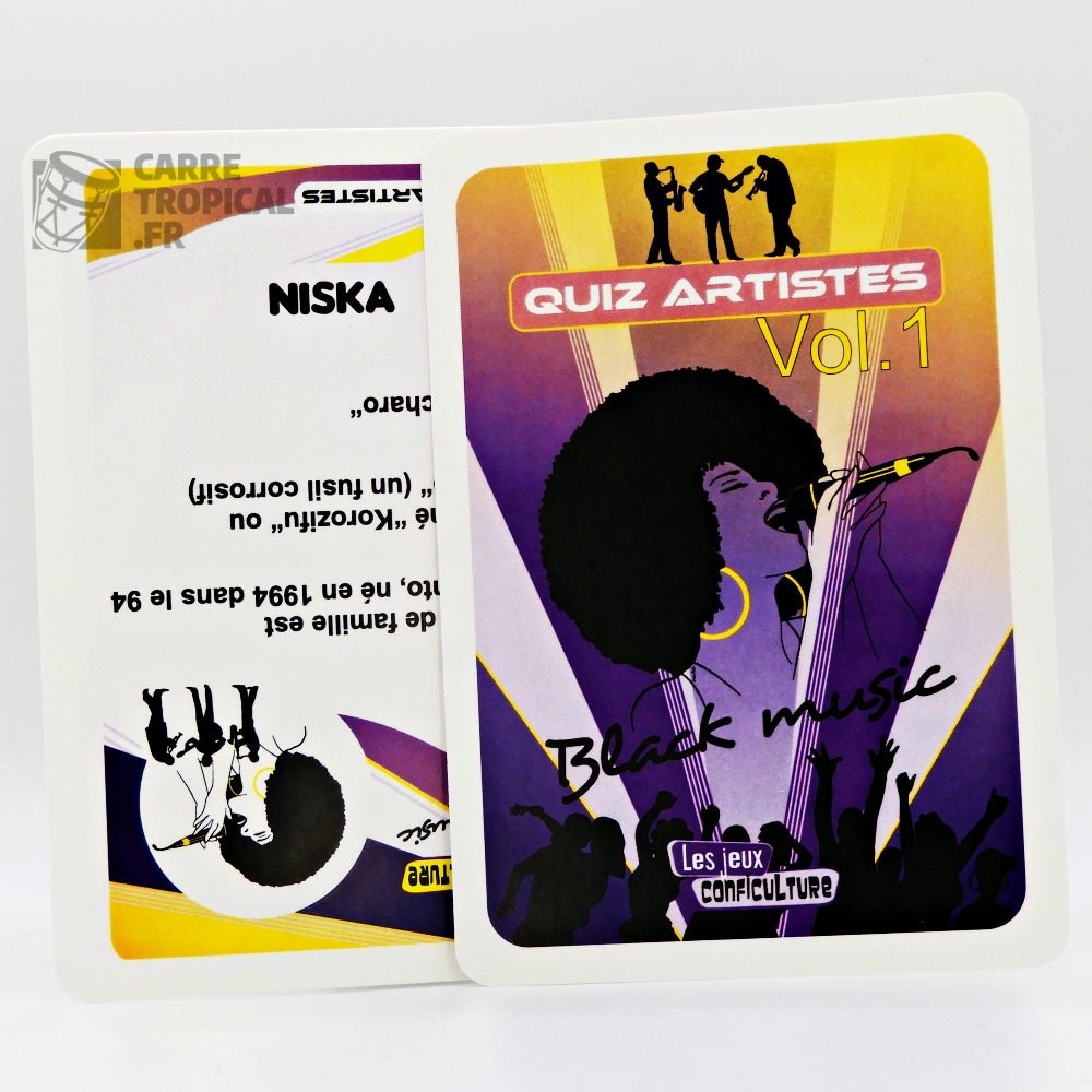 QUIZ ARTISTES BLACK MUSIC đ” Le jeu de cartes conficulture | par CĂ©lio Mirande - CarrĂ© TropicalEpisode 1Jeux de cartes