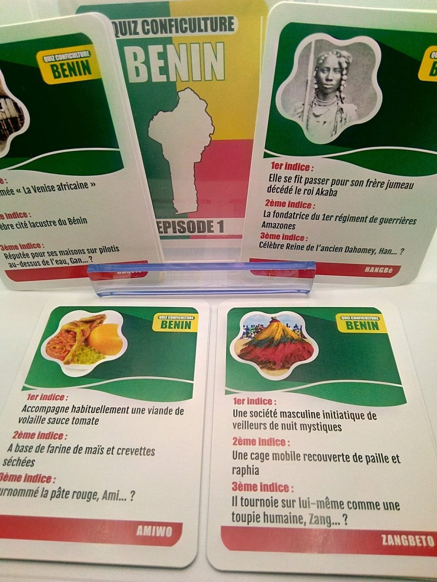 QUIZ BENIN 🔎 🇧🇯 Le jeu de cartes Conficulture | par Célio Mirande - Carré Tropicaljeux