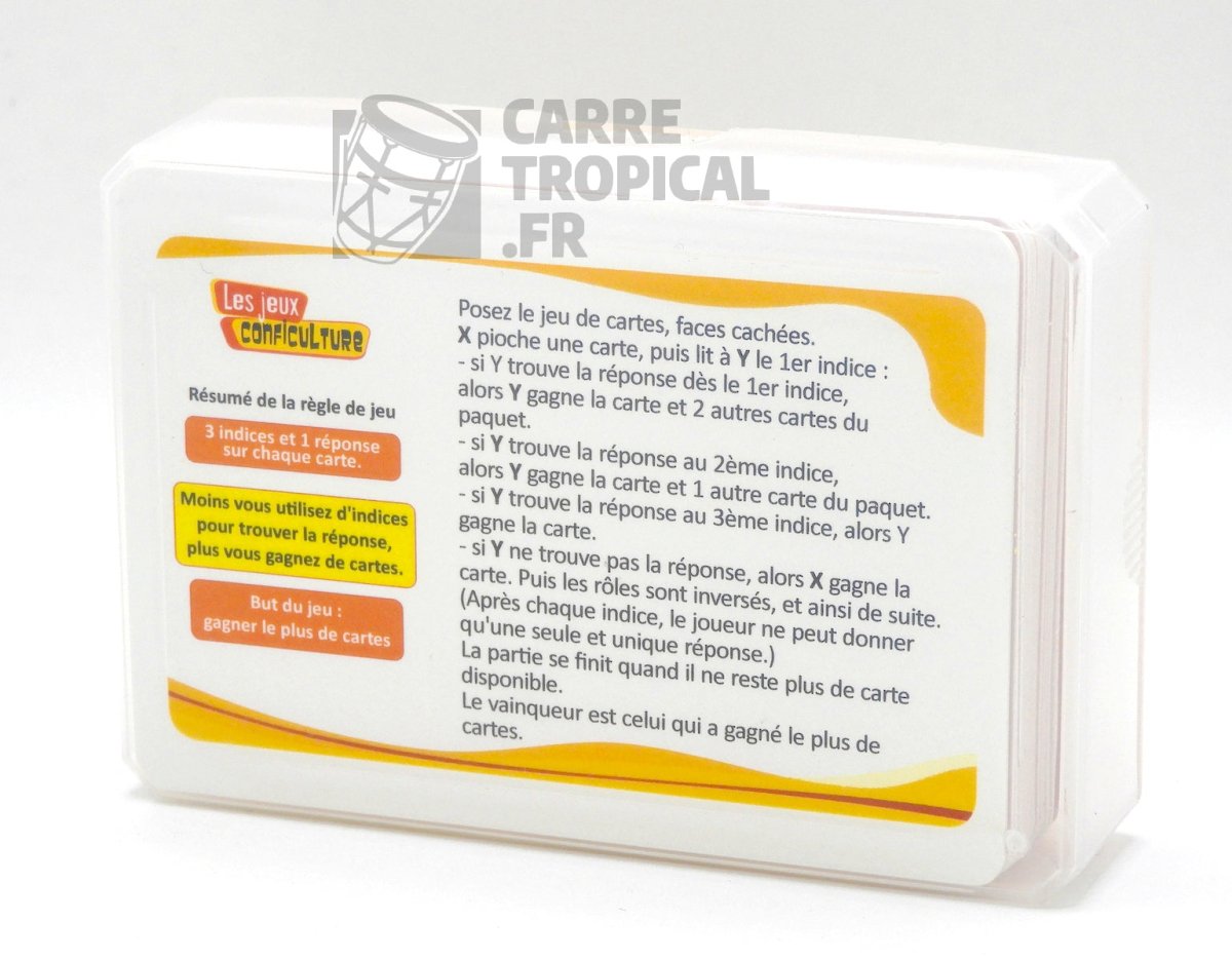 QUIZ GASTRONOMIE GUYANE đš Le jeu de cartes conficulture | par CĂ©lio Mirande - CarrĂ© TropicalJeux de cartes