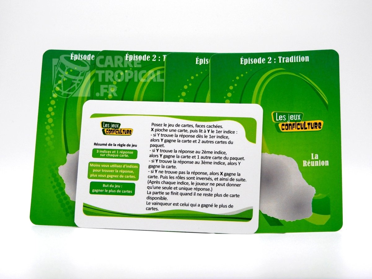 QUIZ GASTRONOMIE LA RĂUNION đ© Le jeu de cartes conficulture | par CĂ©lio Mirande - CarrĂ© TropicalJeux de cartes