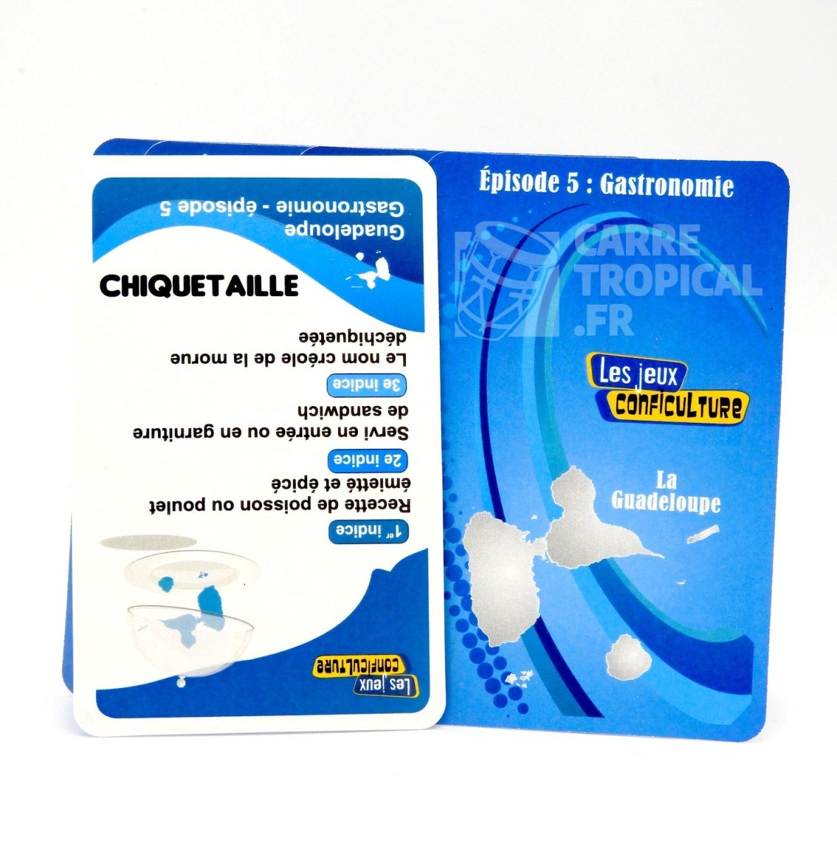 QUIZ GUADELOUPE đŠ Le jeu de cartes conficulture | par CĂ©lio Mirande - CarrĂ© TropicalPack TRIO #1 (Gastronomie, Tourisme, Tradition)Jeux de cartes