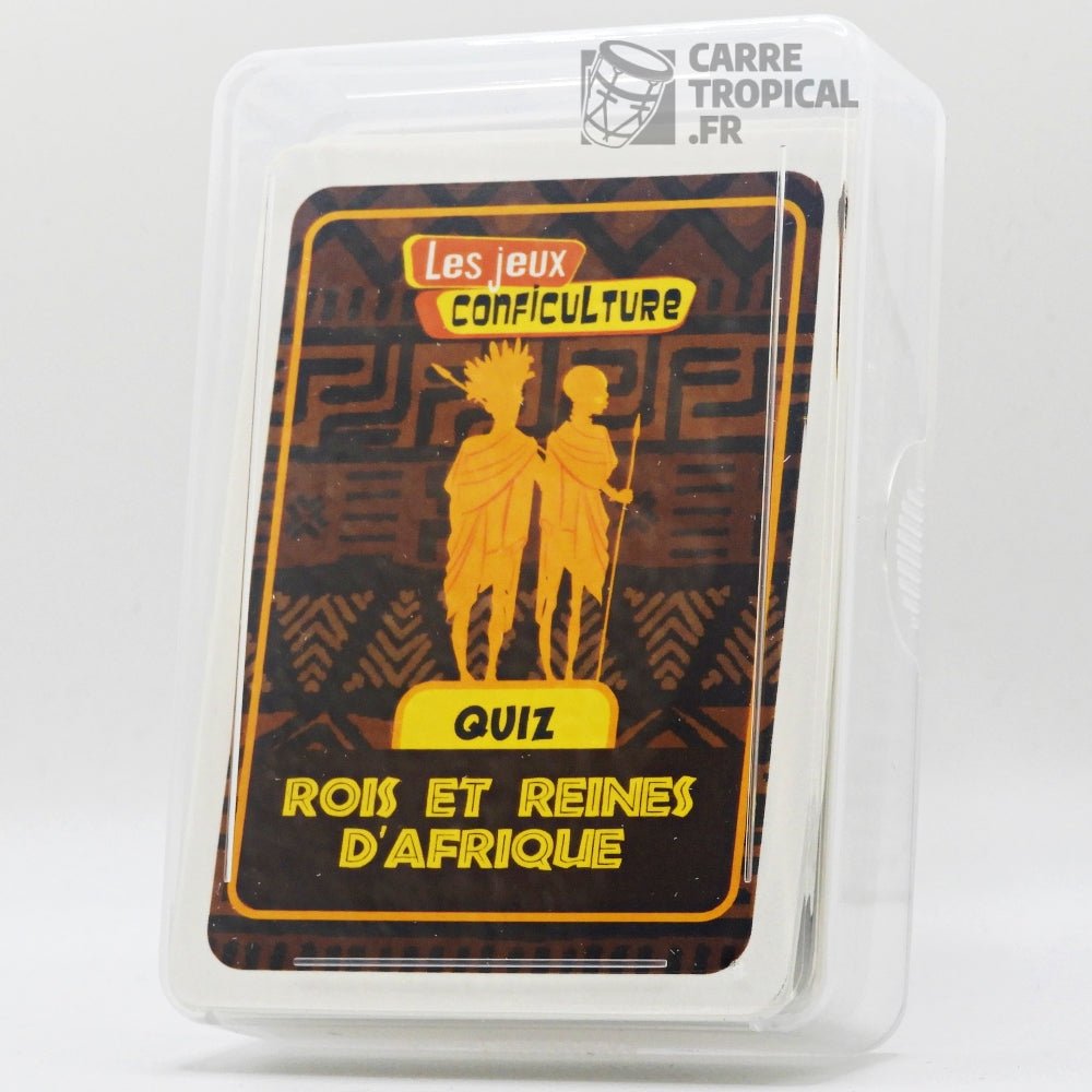 QUIZ ROIS ET REINES D'AFRIQUE đ Le jeu de cartes Conficulture | par CĂ©lio Mirande - CarrĂ© TropicalJeux de cartes