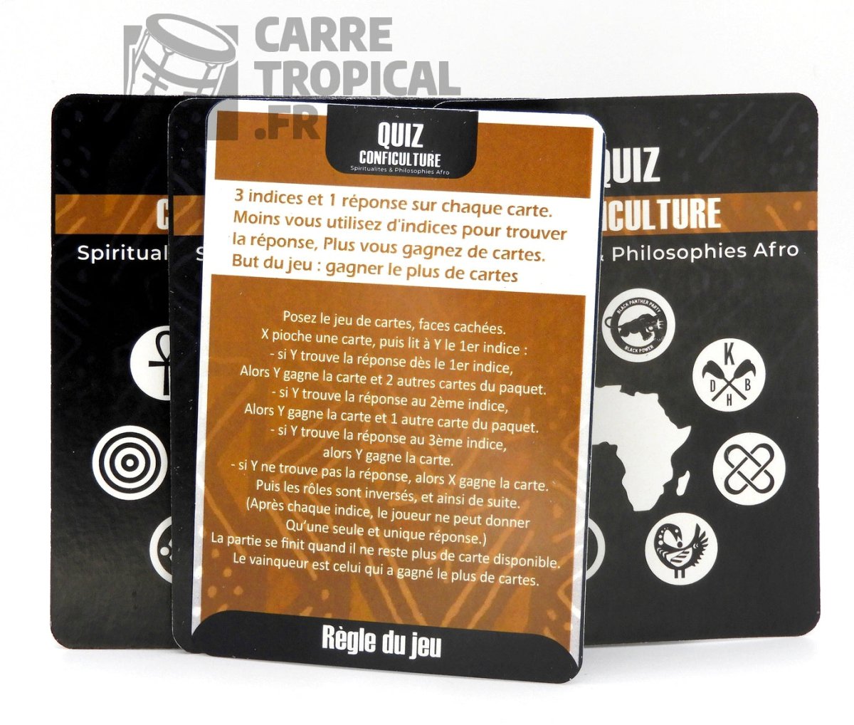 QUIZ SPIRITUALITĂS AFRO đ§ Le jeu de cartes conficulture | par CĂ©lio Mirande - CarrĂ© TropicalJeux de cartes