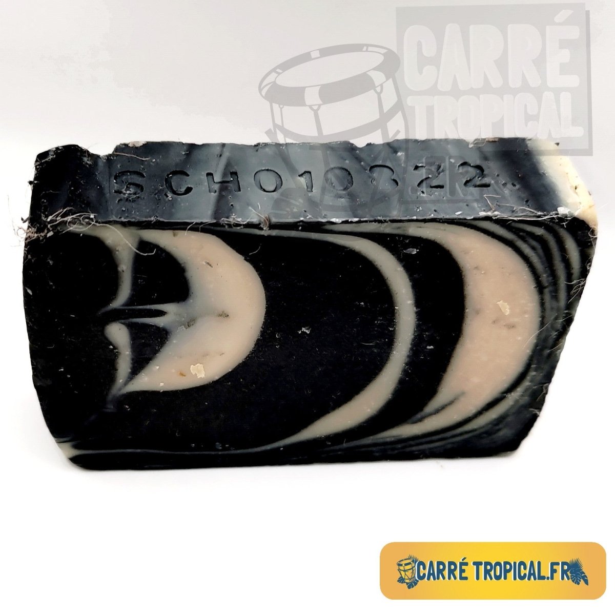 Savon charbon actif ⚫ surgras naturel artisanal solide | Par Stéphanie Ronce - Carré TropicalBatônnet (40g)savon