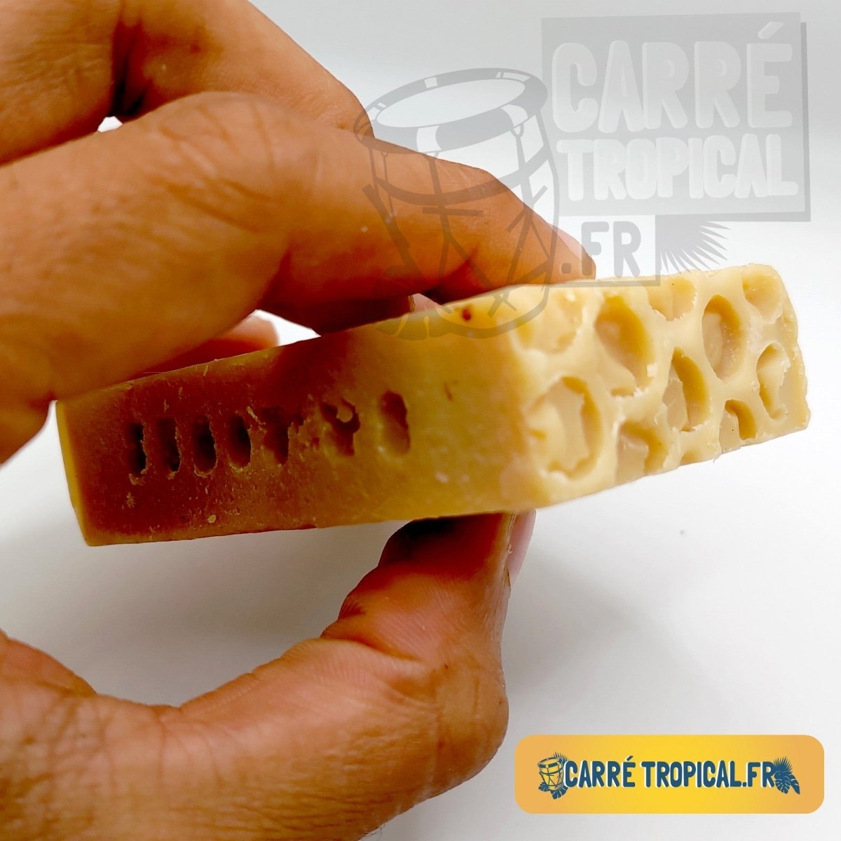 Savon cire, miel, propolis 🍯 surgras naturel artisanal solide | Par Stéphanie Ronce - Carré TropicalBloc (80g)savon