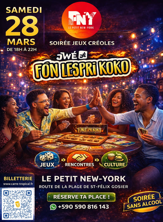 GUADELOUPE : JwéJé FonLèspriKoko 🌴 Soirée jeux culturelle immersive