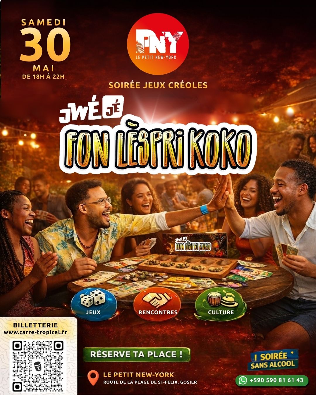 GUADELOUPE : JwéJé FonLèspriKoko 🌴 Soirée jeux culturelle immersive