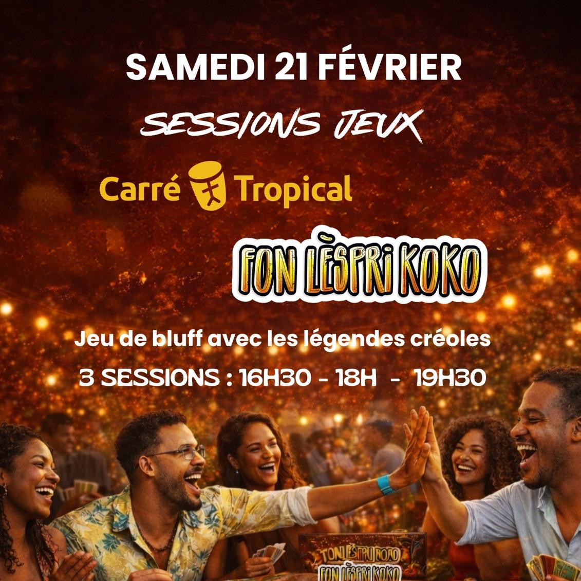 Soirée jeux FonLèspriKoko 🟣 au Martinique Comedy Club | avec Konkwest 🐚
