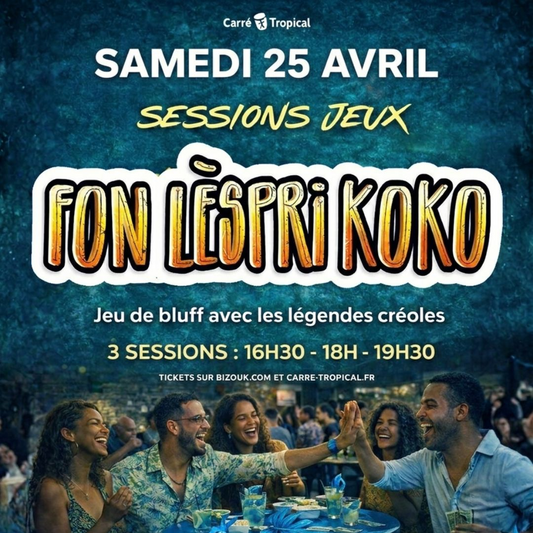 Soirée jeux FonLèspriKoko 🟣 au Martinique Comedy Club | avec Konkwest 🐚