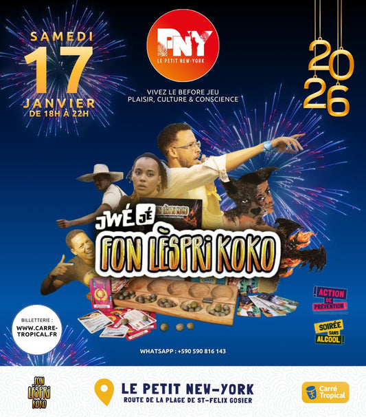 GUADELOUPE : JwéJé FonLèspriKoko 🌴 Soirée jeux culturelle immersive, au restaurant GOODVYBZ