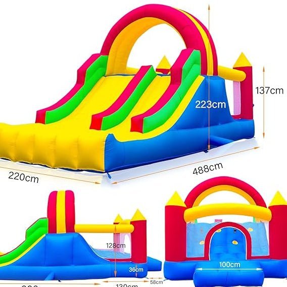 LOCATION STRUCTURE JEU GONFLABLE | avec livraison + enlèvement | sans surveillance (Carré Tropical n'est pas responsable en cas d'incident lié à l'usage) - Carré Tropicalsol≈5x2m | hauteur≈2m | TOBOGGAN + ESCALADE