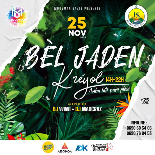 BÈL JADEN KRÉYÒL 🌿 Mouvman Bastè | Guadeloupe, Trois-Rivières - Carré TropicalAntré san manjé (entrée simple)Ticket