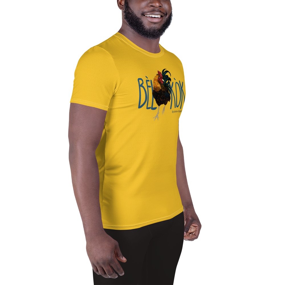BÈL KÒK 🐓 T-shirt jaune en coton bio équitable | par Carré-Tropical.fr - Carré Tropical2 XL