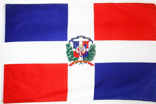 DRAPEAU DE LA RÉPUBLIQUE DOMINICAINE 🇩🇴 Quisquéya | par Carré Tropical - Carré Tropical(XL) 150x90cm avec oeilletsdrapeaux