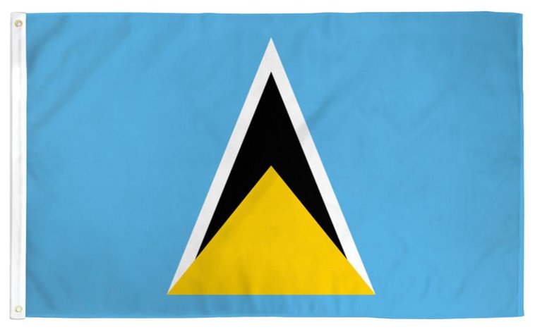 DRAPEAU DE SAINTE-LUCIE 🇱🇨 Hélène des Antilles | par Carré Tropical - Carré Tropical(M) 90x60cm avec oeilletsdrapeaux