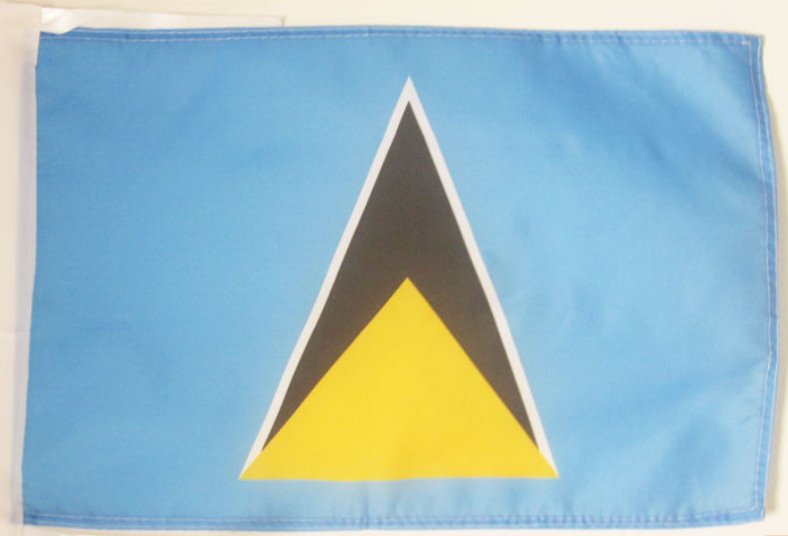 DRAPEAU DE SAINTE-LUCIE 🇱🇨 Hélène des Antilles | par Carré Tropical - Carré Tropical(S) 45x30cm avec oeilletsdrapeaux