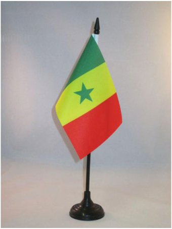 DRAPEAU DU SÉNÉGAL 🇸🇳 En différentes tailles | par Carré Tropical - Carré Tropical(XS) 15x10cm avec support de bureaudrapeaux