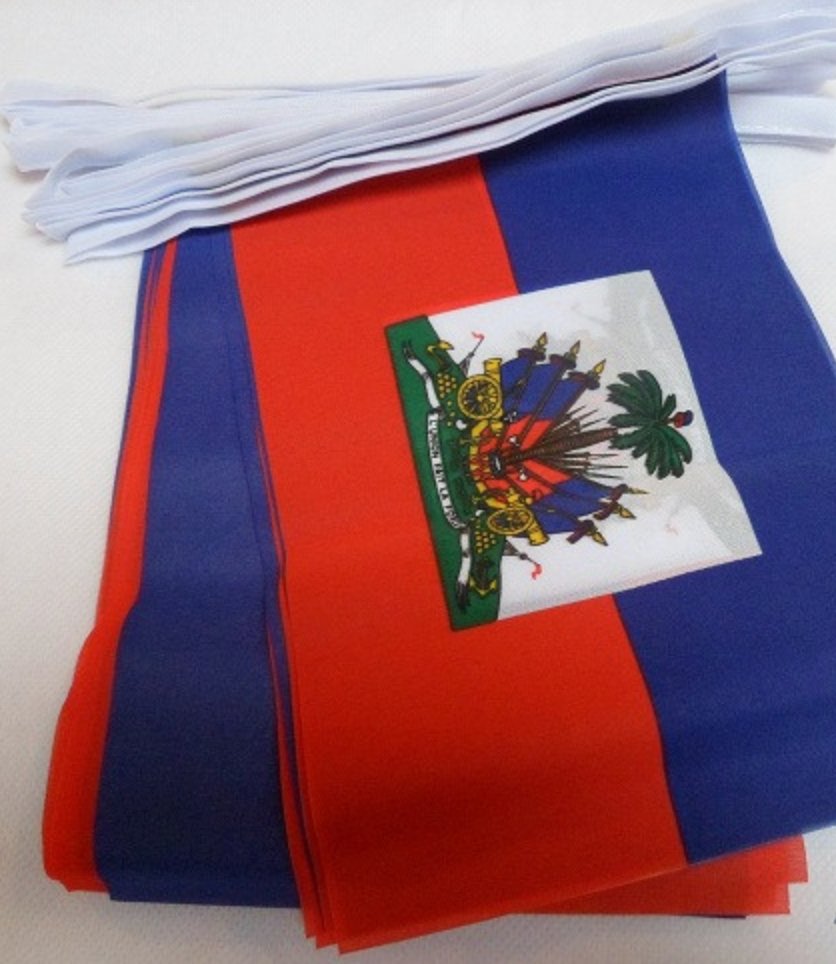 DRAPEAU HAÏTI 🇭🇹 HT Répiblik d'Ayiti | par Carré Tropical - Carré TropicalGuirlande de 6m (20 petits drapeaux)drapeaux