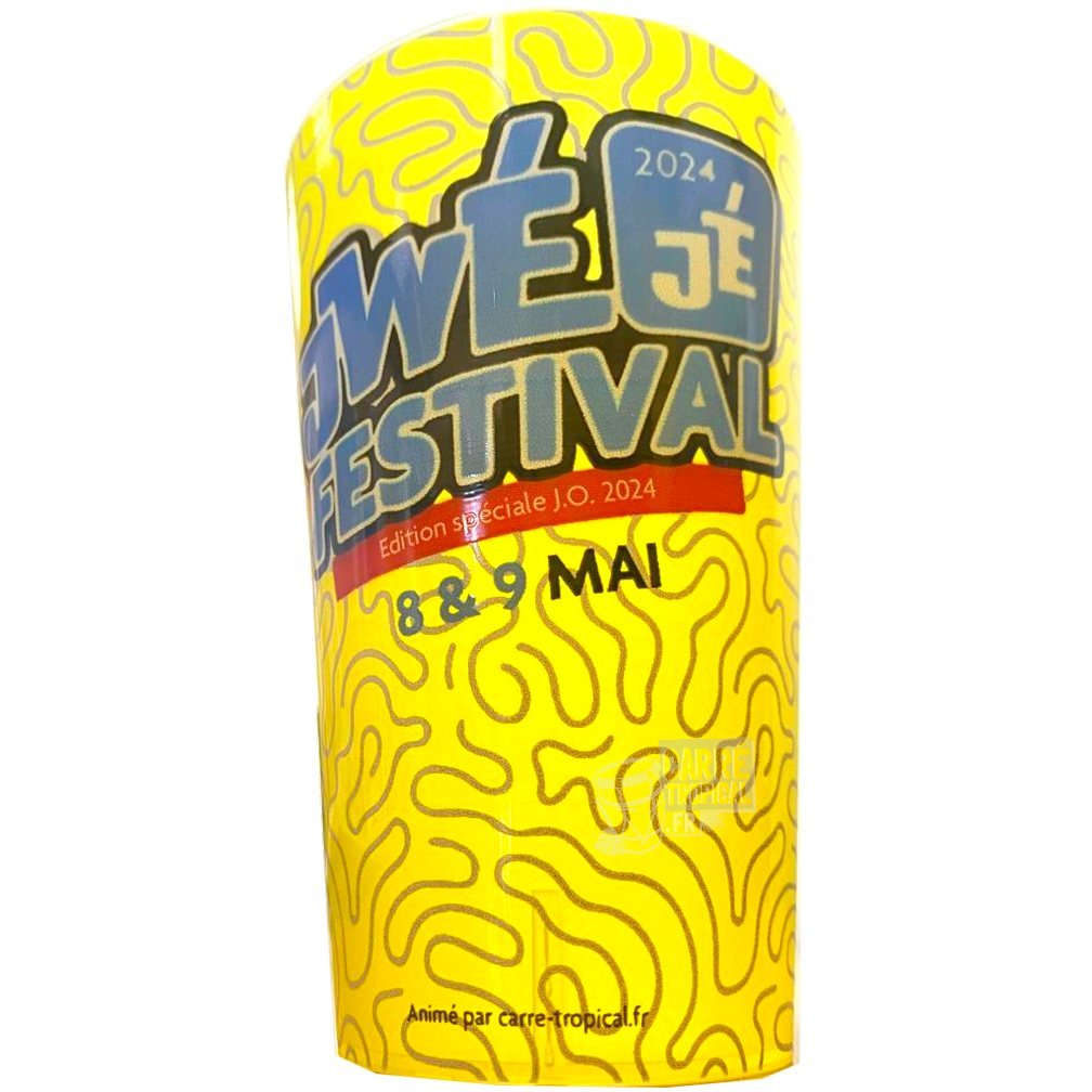 ECOCUP JWÉ JÉ FESTIVAL 🎊 Le gobelet de l'univers 100% jeux et culture créoles | par Carré-Tropical.fr - Carré Tropical