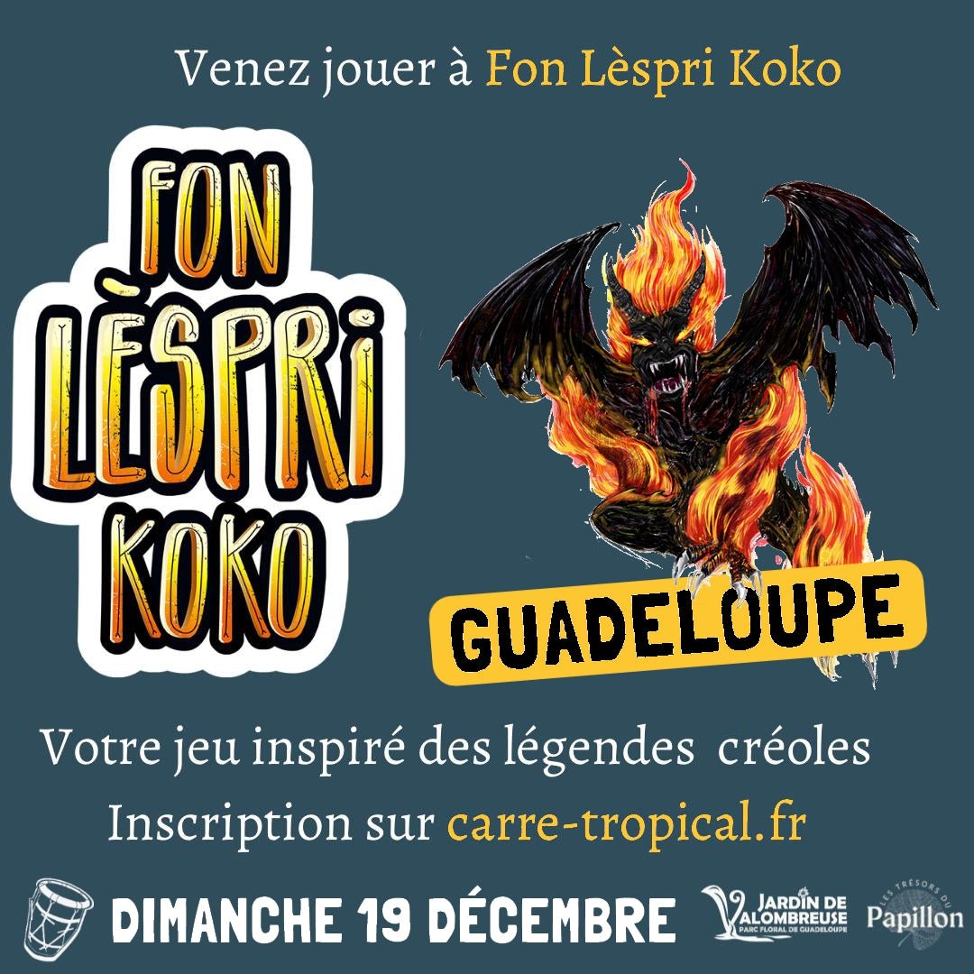 FON LÈSPRI KOKO au Marché de Noël - VALOMBREUSE (Guadeloupe) - Carré TropicalPass ZOZIO 🐦 Une partie découverteTicket