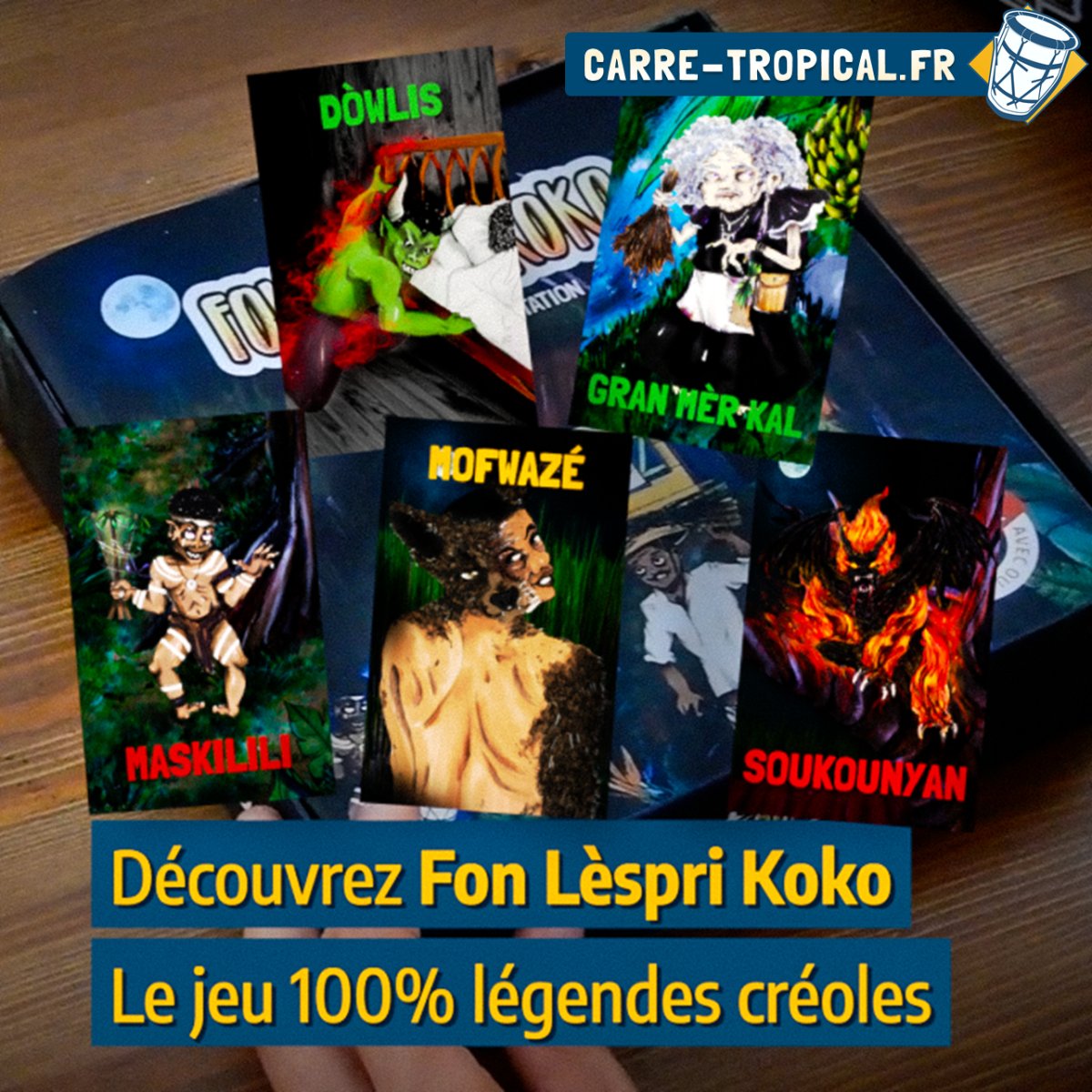 FON LÈSPRI KOKO 👹 Le jeu 100% légendes créoles | par Damien Lurel - Carré TropicalJeu - FON LÈSPRI KOKO