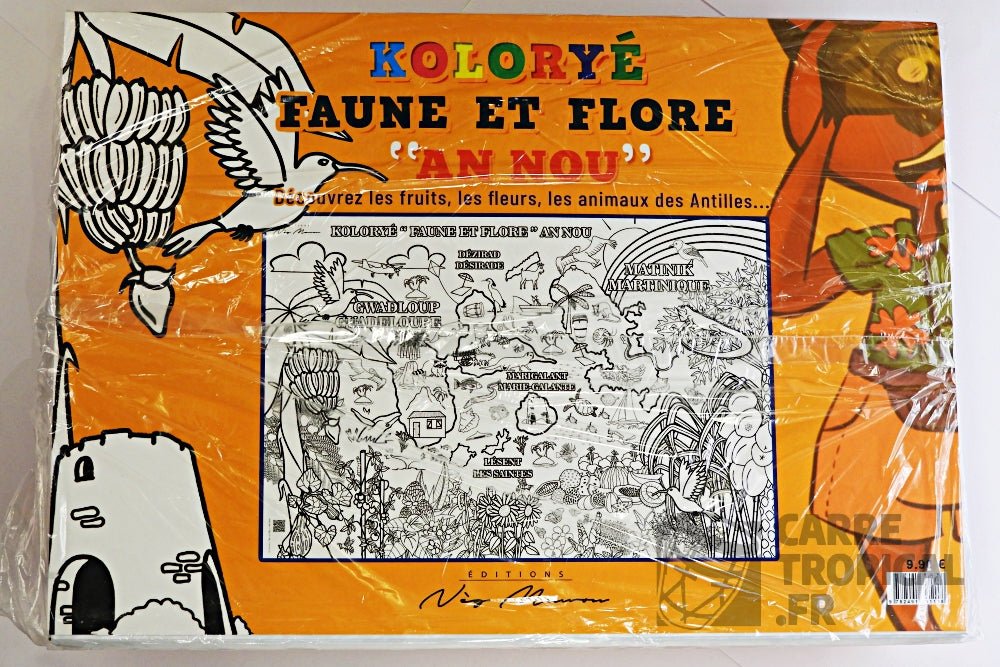 KOLORYÉ FAUNE ET FLORE « AN NOU » 🎨 coloriage poster Géant des Antilles | Par Didyer Mannette - Carré TropicalAffiches, reproductions et œuvres graphiques