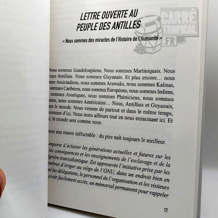 LE JOUR OÙ LES ANTILLES FERONT PEUPLE ✊🏾 Lettre ouverte au peuple des antilles | Par Matthieu Gama - Carré TropicalLivres