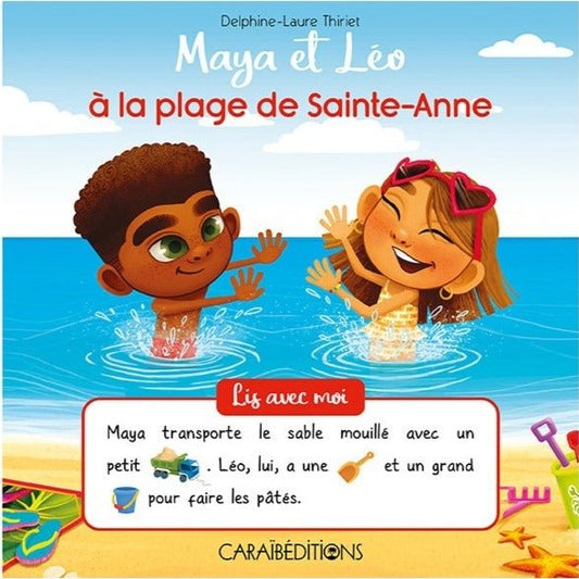 MAYA ET LEO A LA PLAGE DE SAINTE ANNE 🏖 | Par Delphine Laure Thiriet - Carré TropicalLivres