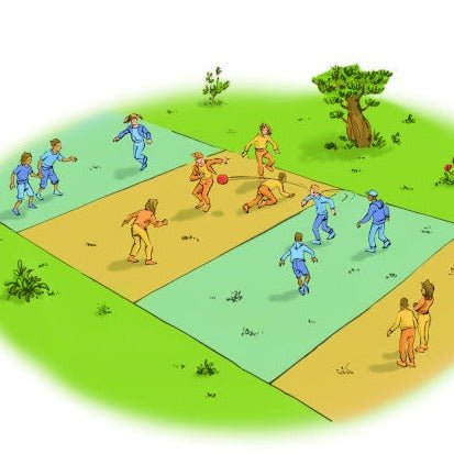 ON BON VYÉ KOU BAL 🏐 jeu dérivé de la "balle au prisonnier" avec ballon en mousse pour la sécurité - Carré Tropical