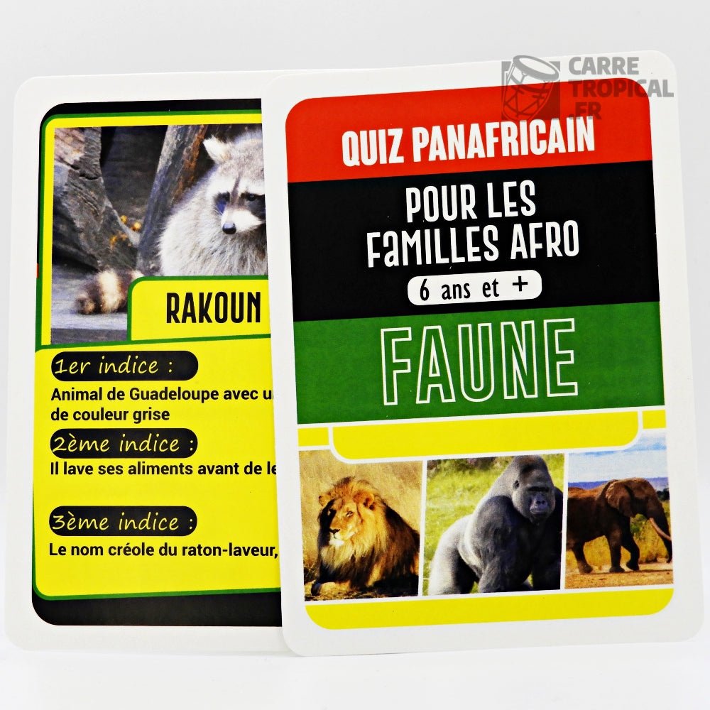 QUIZ FAUNE PANAFRICAINE 🦁 Le jeu de cartes Conficulture | par Célio Mirande - Carré TropicalJeux de cartes