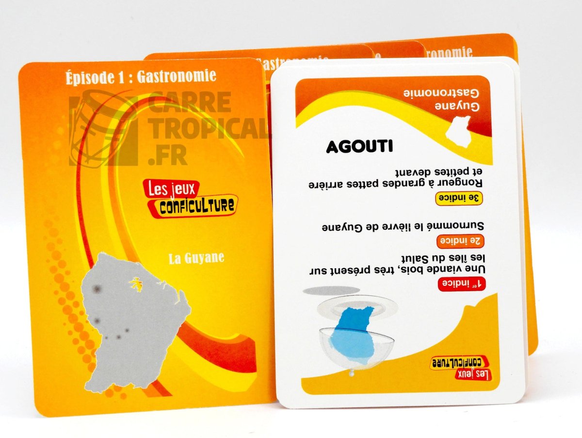 QUIZ GASTRONOMIE GUYANE 🟨 Le jeu de cartes conficulture | par Célio Mirande - Carré TropicalJeux de cartes