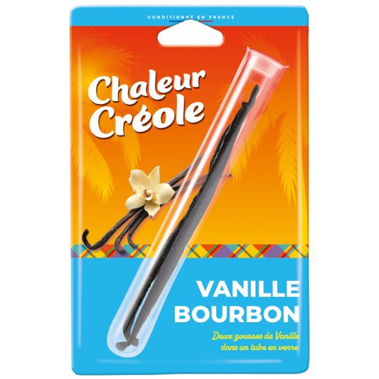 VANILLE BOURBON 🍨 Deux gousses dans leur tube en verre | par Chaleur Créole - Carré Tropicalépices